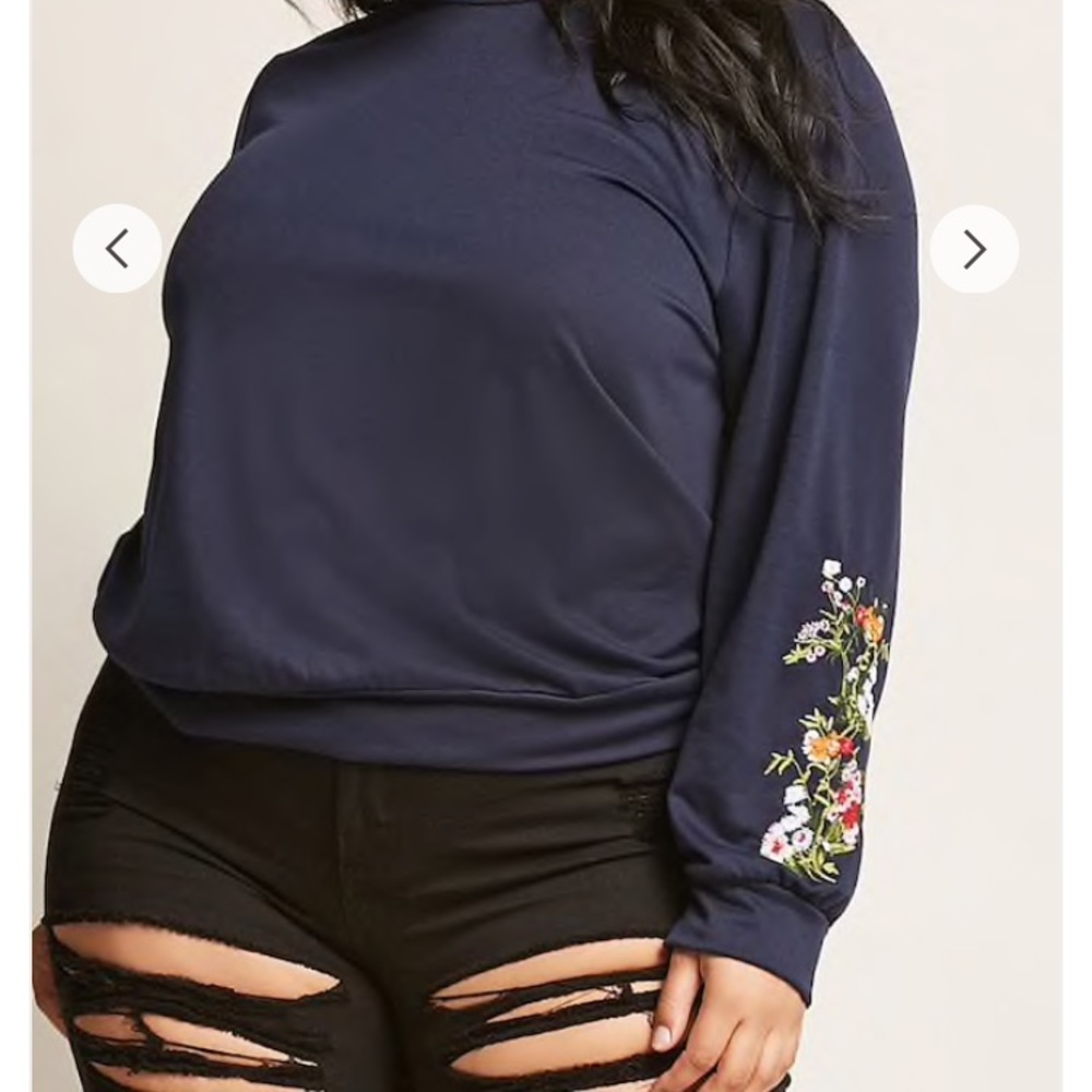 Floral embroidered sweatshirt